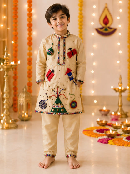 Diwali Special Boys Kurta Pyjama Set