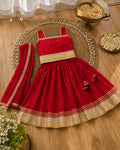 Girls Red Lehenga Choli Set with Dupatta