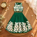 Royal Embroidered Lehenga Set for Girls - Green